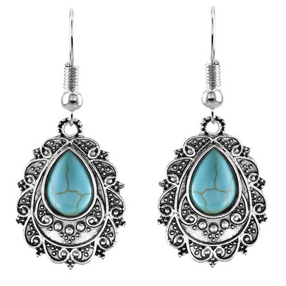 Vintage Court Turquoise Earrings