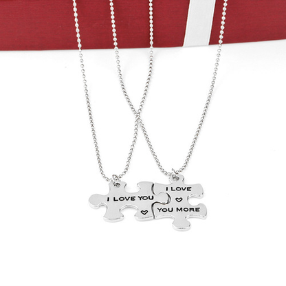I LoveMore love Stitching Couple Necklace