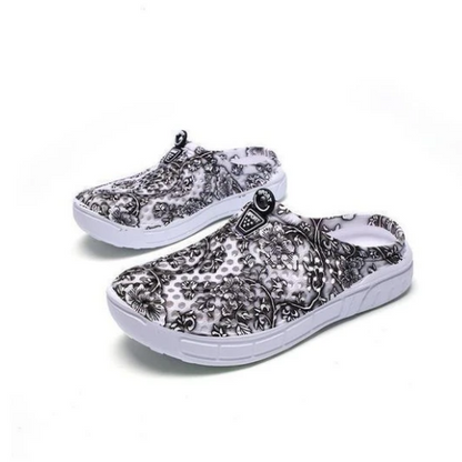 2020 New And Fashional Women's Print Flower Crocs Slippers