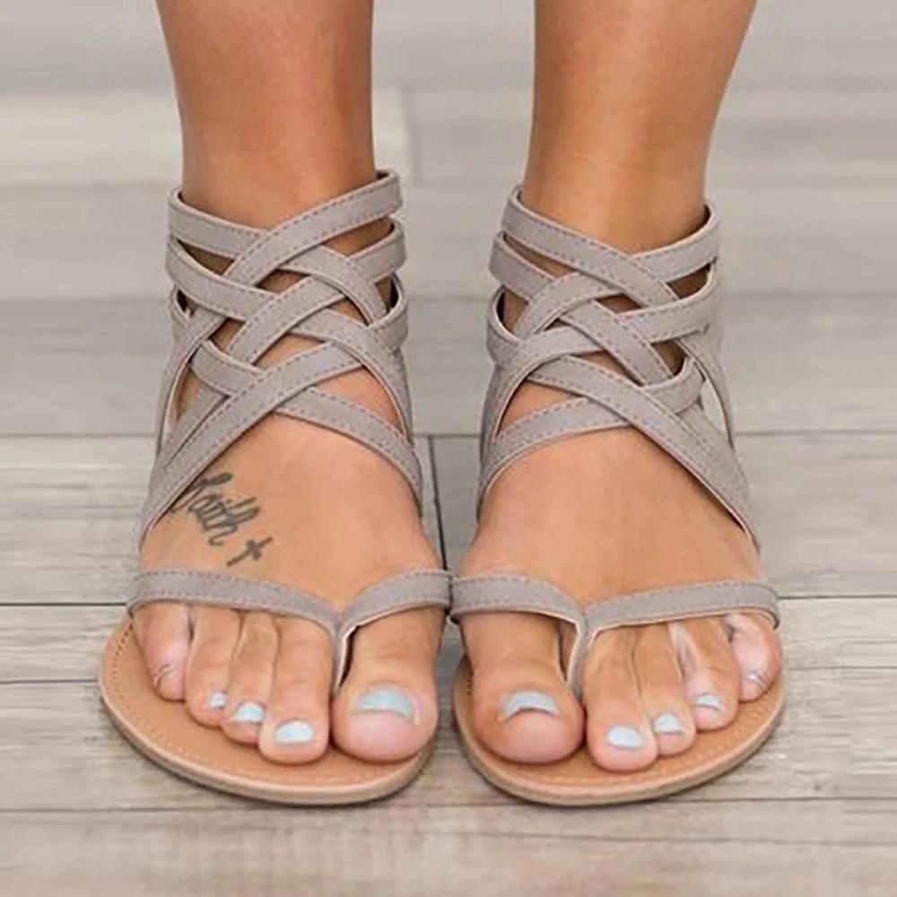 Female Flat Sandals Rome Style Sandals