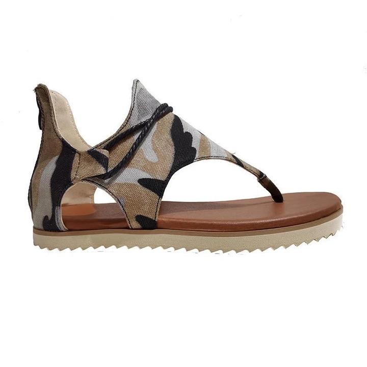 Women's Summer Beach Casual Camouflage Flip-flops Sandals