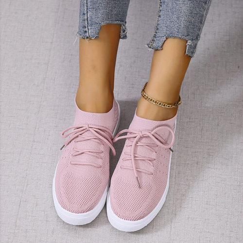 Casual Breathable Lace-Up Flats