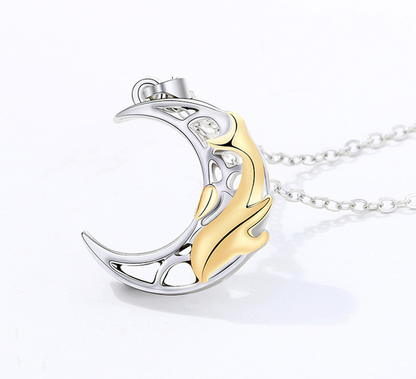 Sun and Moon Magnetic Couple Necklace